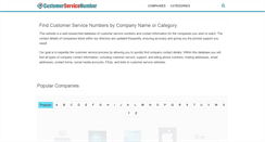 Desktop Screenshot of customerservicenumber.org